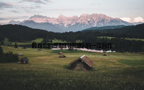 最难忘的是和科研团队的一次合作