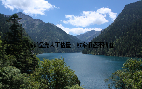 以前全靠人工估量, 效率低还不精准