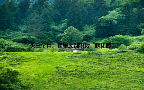 头三个月, 家里人都说我“瞎折腾”