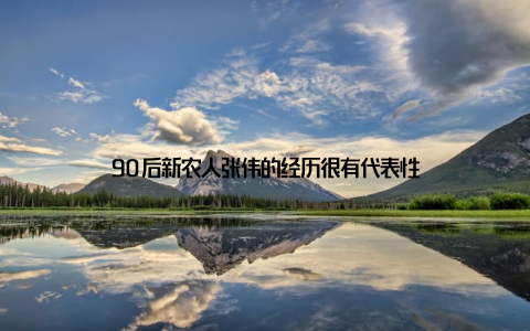 90后新农人张伟的经历很有代表性