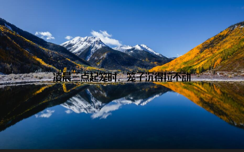 凌晨三点起笼时, 笼子沉得拉不动