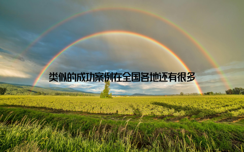 类似的成功案例在全国各地还有很多