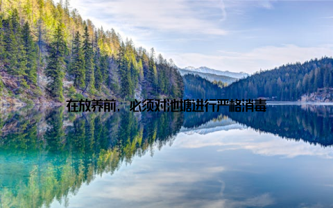 在放养前, 必须对池塘进行严格消毒