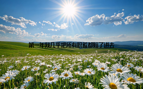 第一年我几乎把所有积蓄都赔了进去