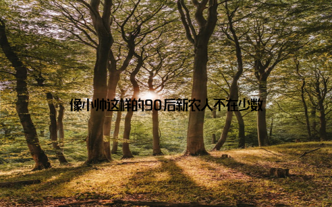 像小帅这样的90后新农人不在少数